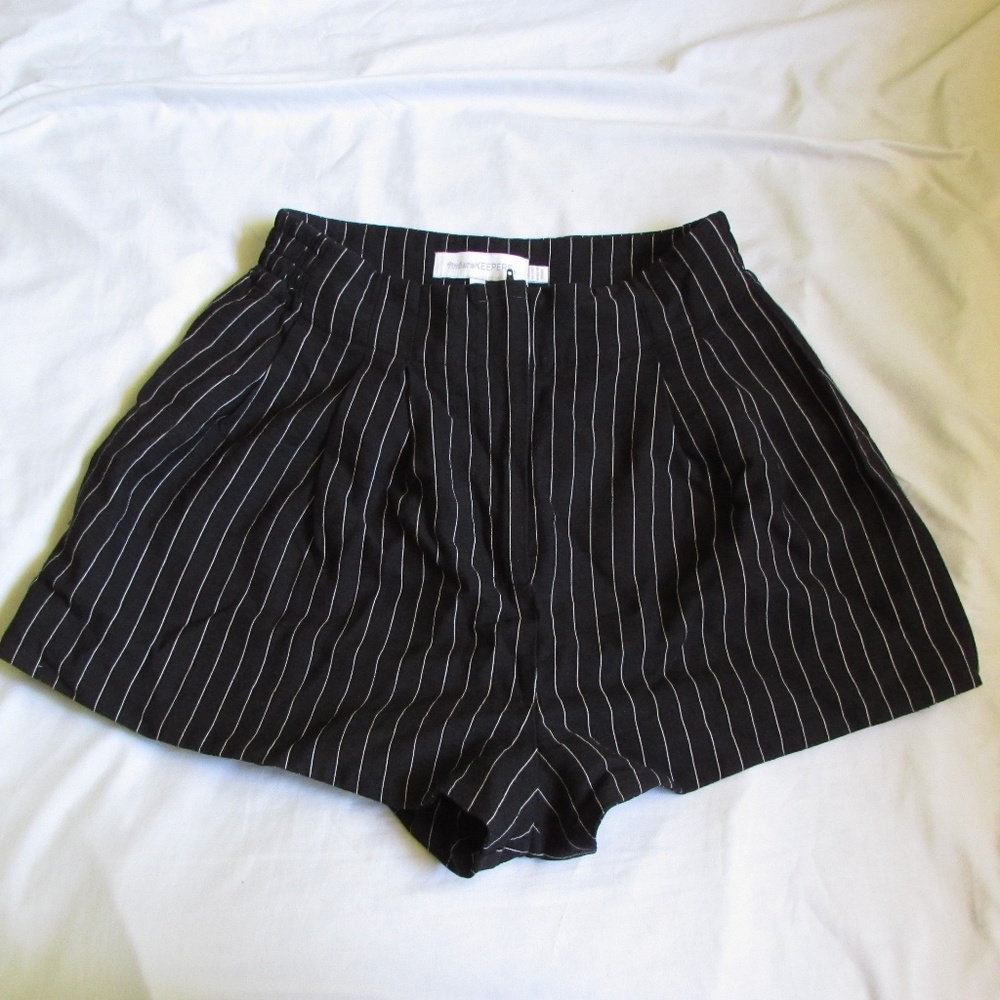 High Waisted Pin Striped Shorts